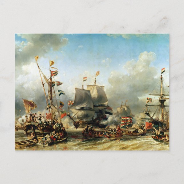 The Embarkation of Ruyter and William de Witt Postcard (Front)