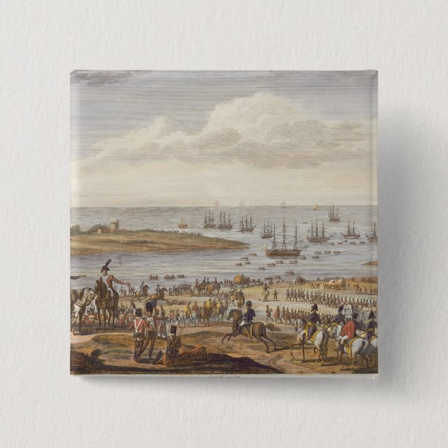 The Embarkation of the English in Holland, 30 Nove Pinback Button (Front)