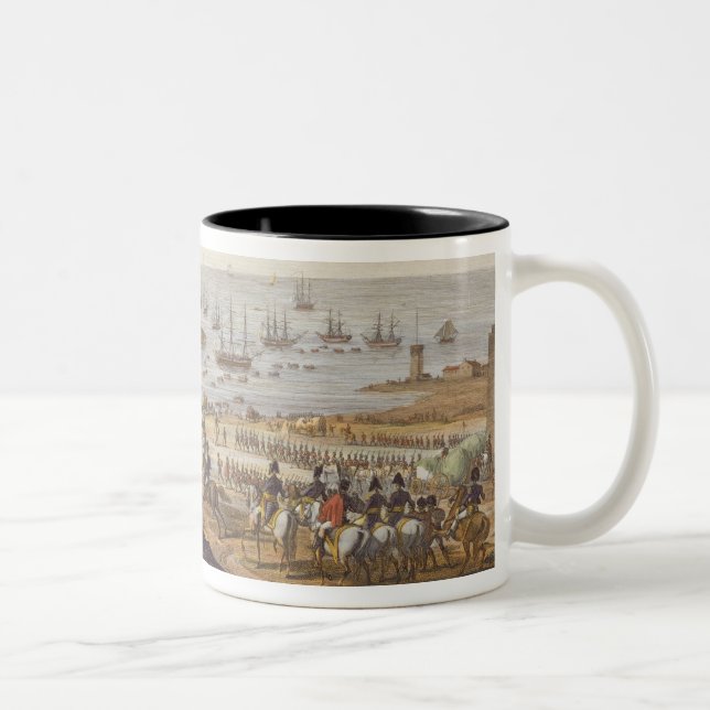 The Embarkation of the English in Holland, 30 Nove Two-Tone Coffee Mug (Right)
