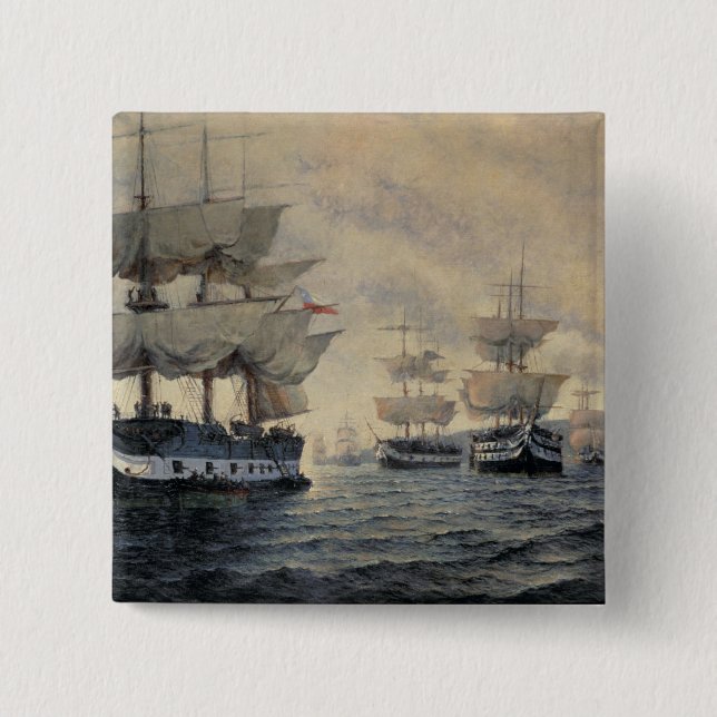 The Embarkation of the Liberating Expedition of Pe Pinback Button (Front)