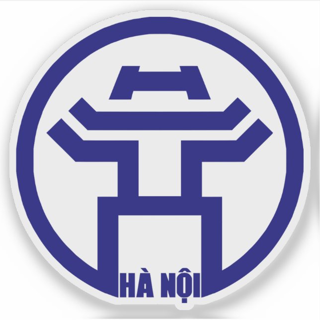 The emblem of Hanoi, Vietnam Sticker (Front)