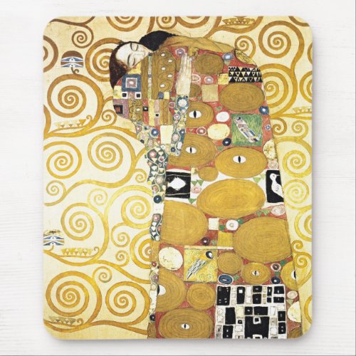 The Embrace by Gustav Klimt Painting Artwork Mouse Pad