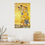 The Embrace by Gustav Klimt Poster<br><div class="desc">The Embrace (c. 1905-1909). Preparatory design for the decoration of the interior of Stocklet Palace,  Brussels,  Belgium. Board,  200 x 121 cm (78.7 x 47.6 in). MAK - Museum of Applied Arts,  Vienna.</div>