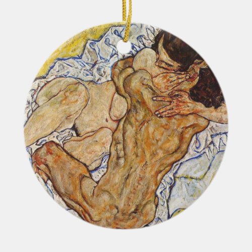 The Embrace Egon Schiele Ceramic Ornament