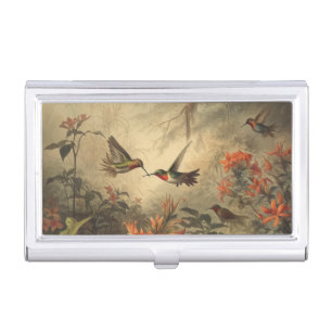 The Emerald Aviary: Midnight Botanical  Business Card Case