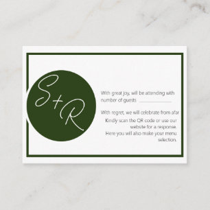 The Emerald Green Wedding Enclosure Reply  Card