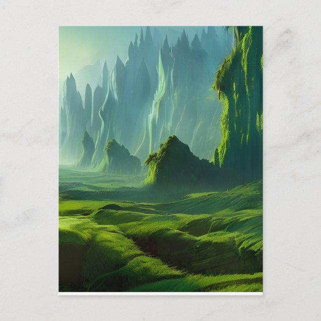 The Emerald Valley Fantasy Art   Postcard (Front)