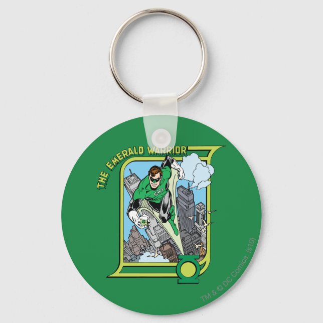 The Emerald Warrior Keychain (Front)