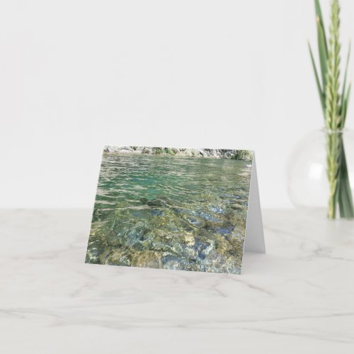 the emerald water of the Yuba River notecard