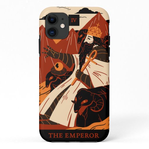 The Emperor Card The 4th Tarot Card Retro Vintage  iPhone 11 Case