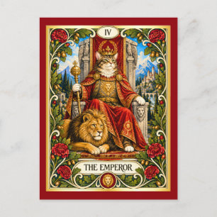 The Emperor Cat Tarot - Authority and Order Postcard