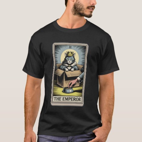 The Emperor Cat Tarot Card Cat In Box Lover Funny  T-Shirt
