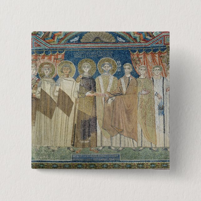 The Emperor Constantine IV grants tax immunity Button (Front)