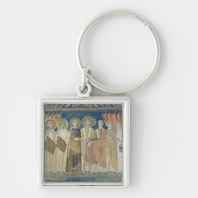 The Emperor Constantine IV grants tax immunity Keychain (Front)