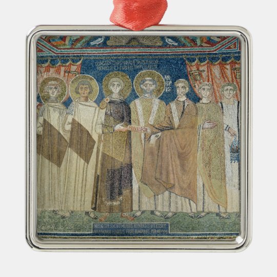 The Emperor Constantine IV grants tax immunity Metal Ornament