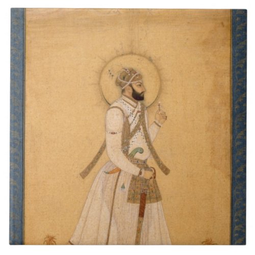 The Emperor Farrukhsiyar 1683_1719 from the Larg Ceramic Tile