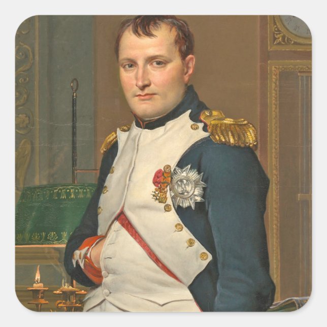 The Emperor Napoleon in His Study at the Tuileries Square Sticker (Front)