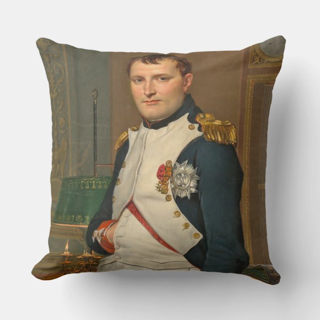 The Emperor Napoleon in His Study at the Tuileries Throw Pillow (Front)