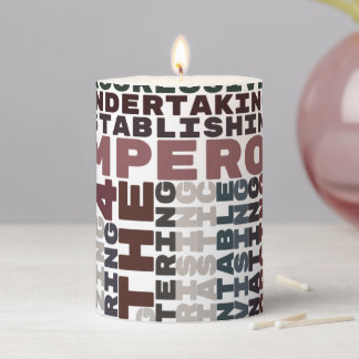 The Emperor Rider-Waite Tarot Card Keywords Pillar Candle