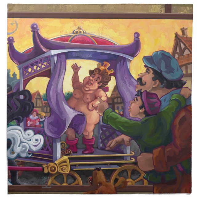 The Emperor’s New Clothes Art Cloth Napkin (Front)
