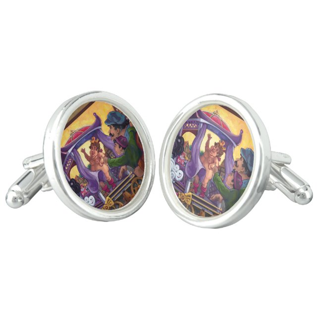 The Emperor’s New Clothes Art Cufflinks (Angled)