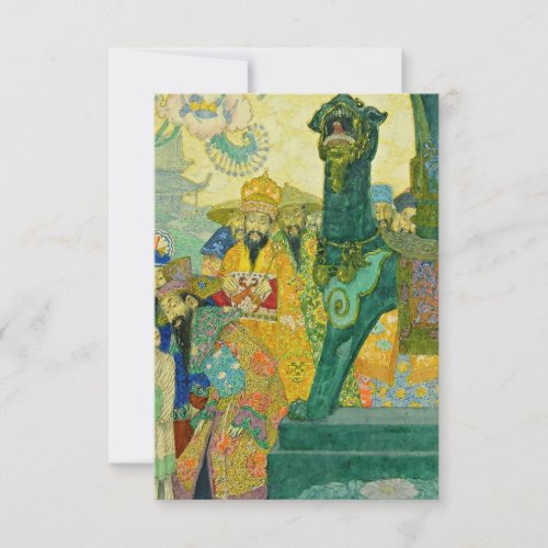 The Emperors Nightingale by Heinrich Lefler Thank You Card
