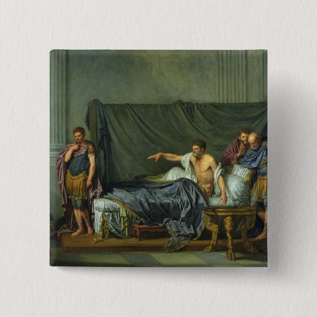 The Emperor Severus Rebuking his Son Button (Front)