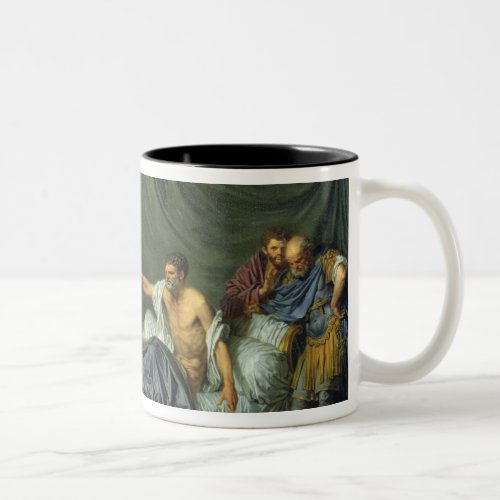 The Emperor Severus Rebuking his Son Two_Tone Coffee Mug