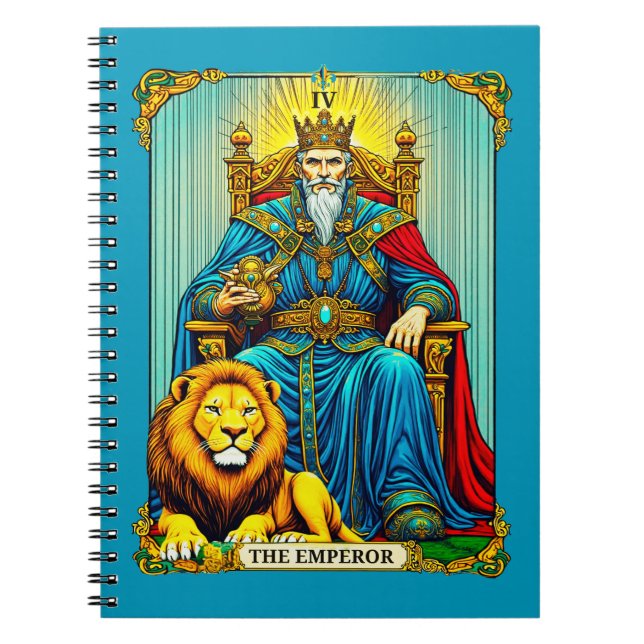 The Emperor Tarot Card Art Notebook (Front)