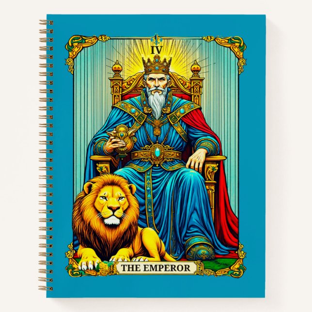 The Emperor Tarot Card Art Notebook (Front)