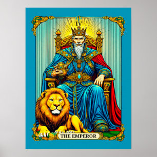 The Emperor Tarot Card Art Poster