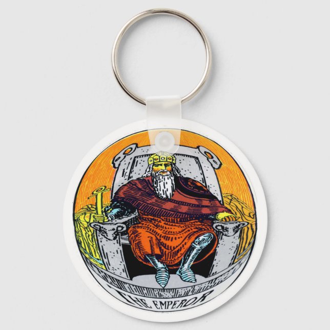 The Emperor Tarot Card Keychain (Front)