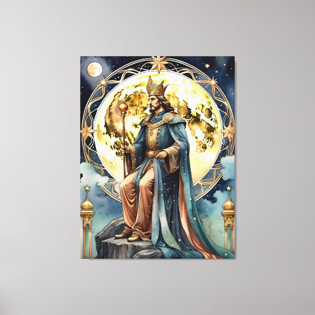 the emperor - tarot magic painting canvas print (Front)