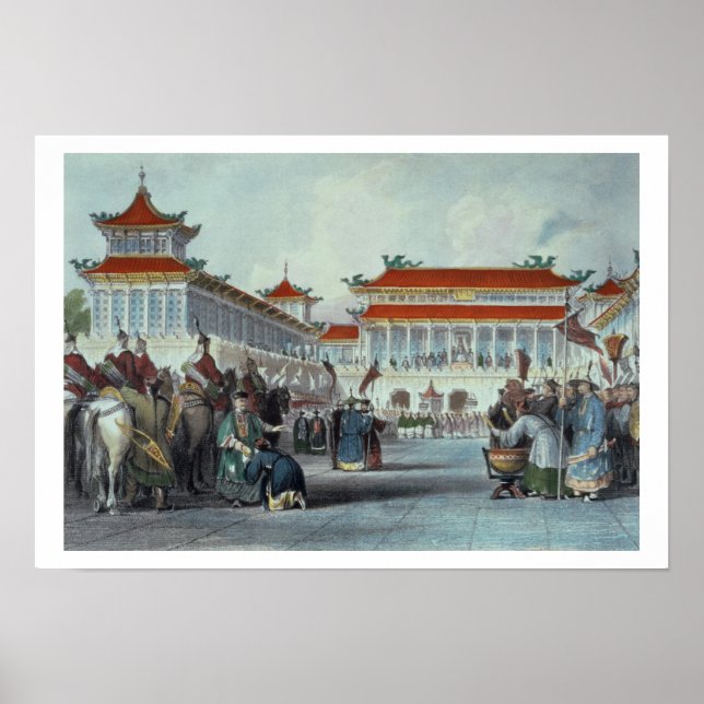 The Emperor Teaon-Kwang Reviewing his Guards, Pala Poster (Front)