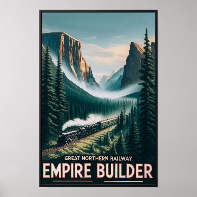 The Empire Builder Vintage Train Poster (Front)