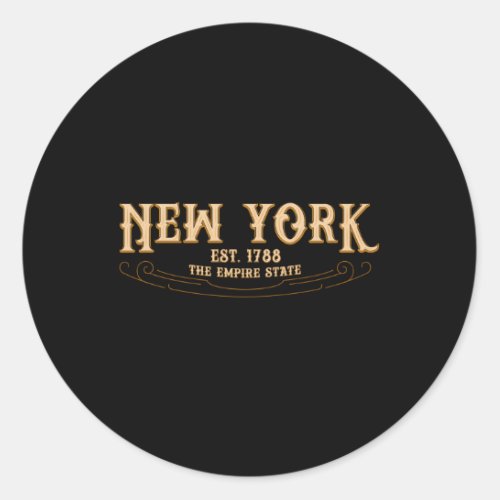 The Empire State New York Classic Round Sticker