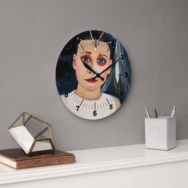 The Empress Painting by Alfred Fox Large Clock (Office)