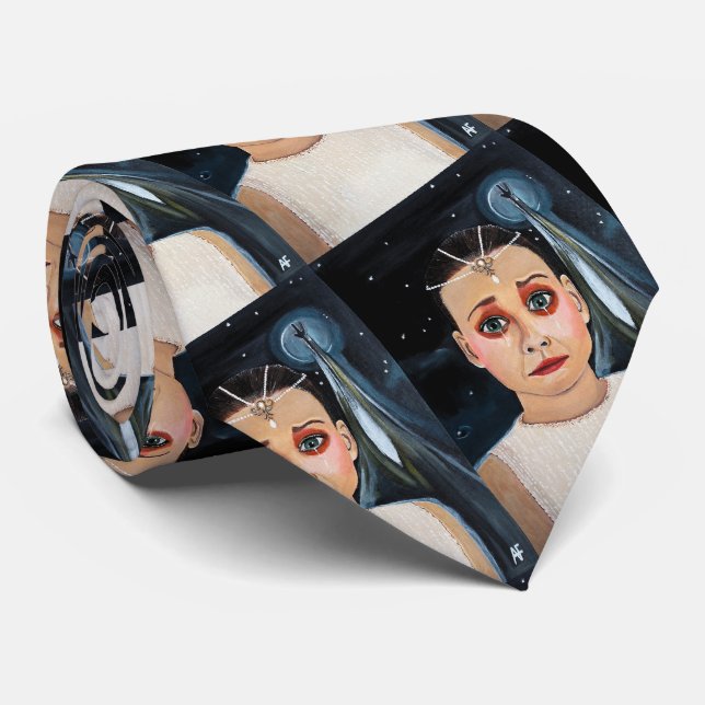 The Empress Painting by Alfred Fox Neck Tie (Rolled)