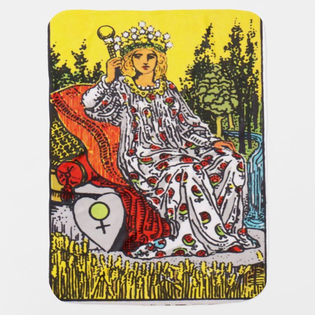 The Empress Tarot Card Baby Blanket (Front)