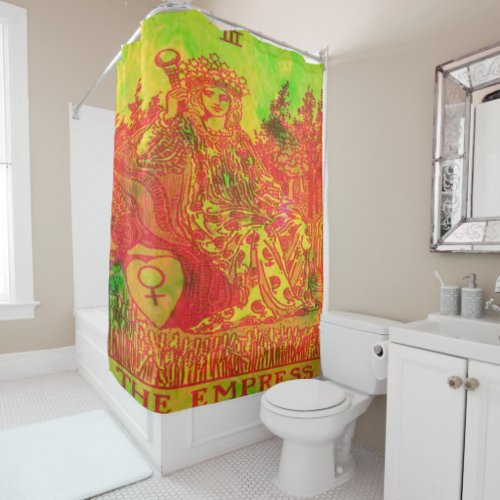 The Empress Tarot Card Bathroom Shower Curtain