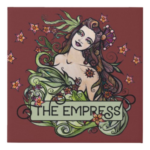 The Empress Tarot Card  Faux Canvas Print