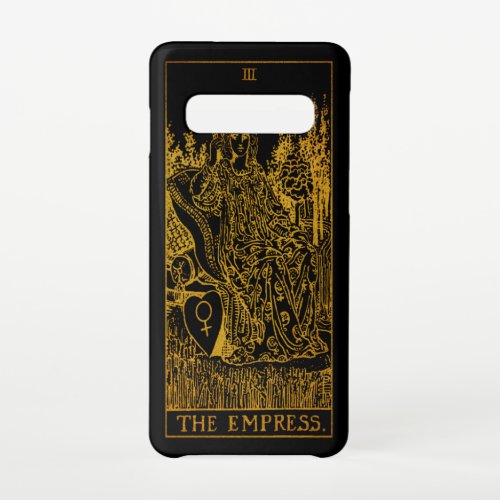 The Empress Tarot Card  Gold And Black  Samsung Galaxy S10 Case