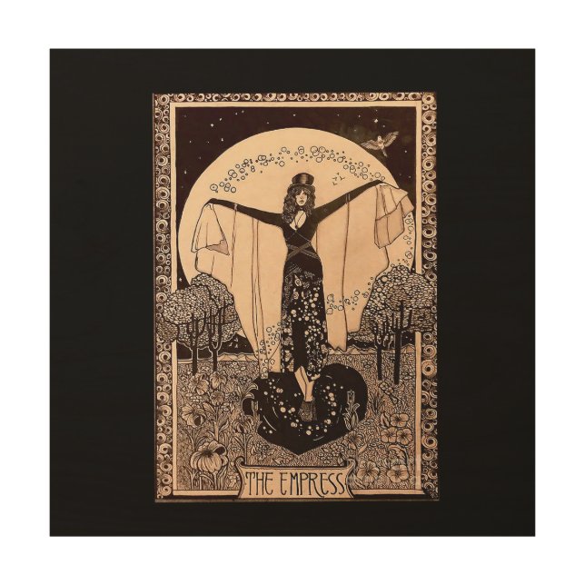The Empress Tarot Card Wood Wall Art (Front)