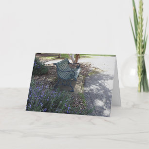 The Empty Bench and Rosemary Bush Letterpress Thank You Card
