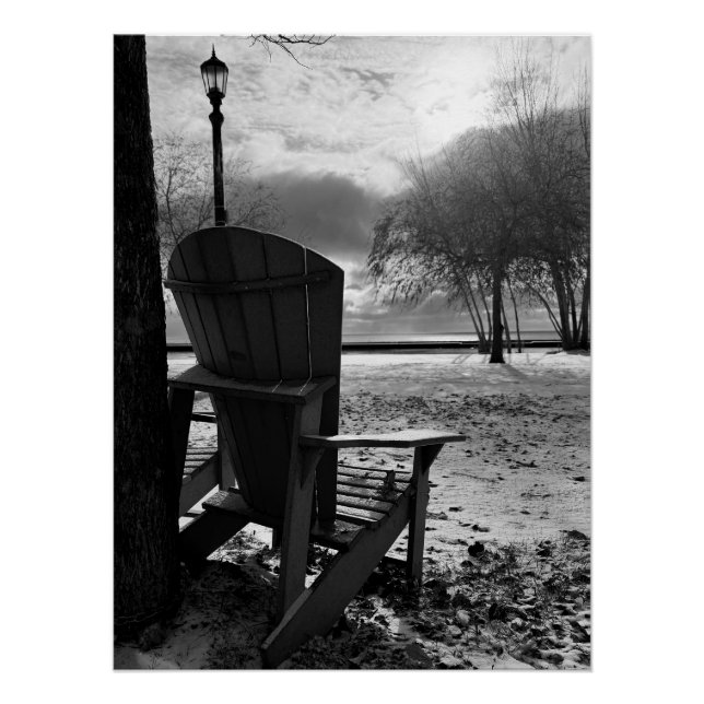 The Empty Chair by the Lake Poster (Front)