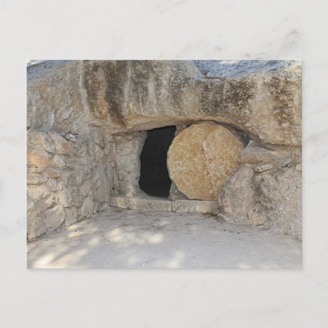 The Empty Tomb of Jesus Christ on Postcard (Front)