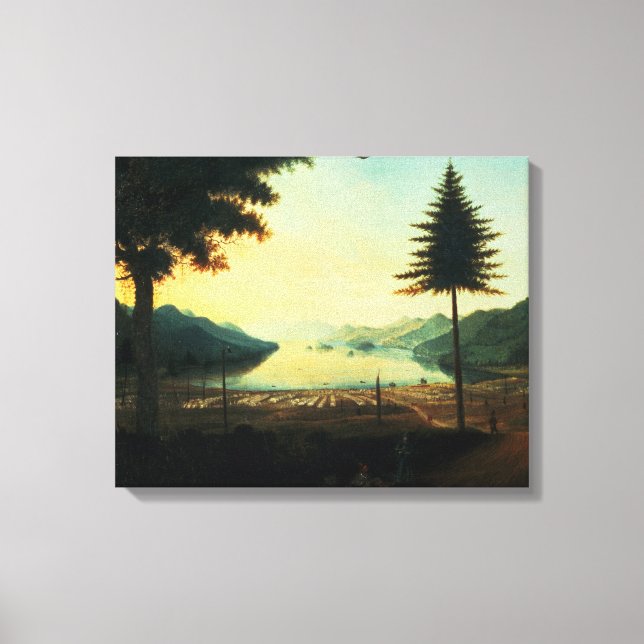 The Encampment at Lake George, New York, 1759 (oil Canvas Print (Front)