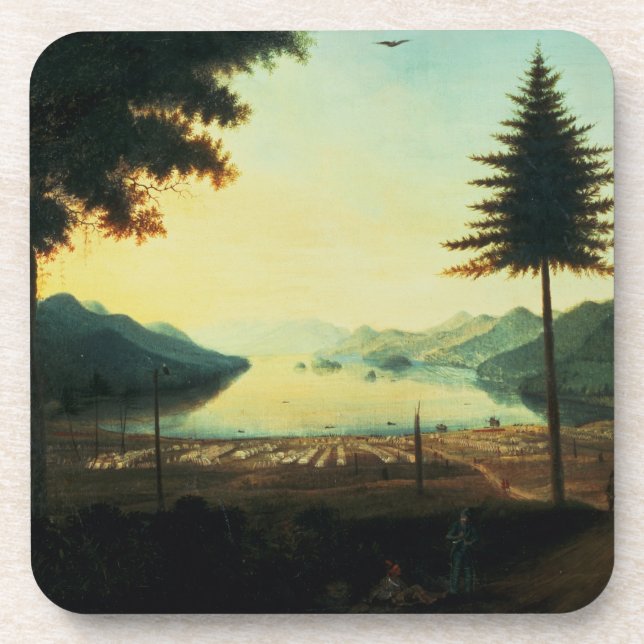 The Encampment at Lake George, New York, 1759 (oil Drink Coaster (Front)