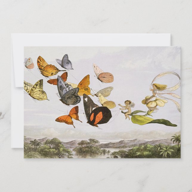 The Enchanted Carriage of the Fairy Queen (1870)  Invitation (Front)