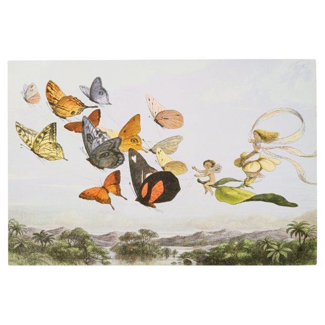 The Enchanted Carriage of the Fairy Queen (1870) Metal Print (Front)